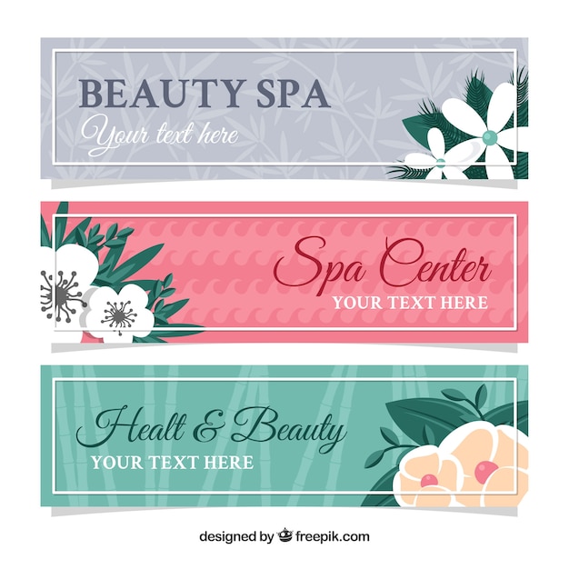 Beauty and spa banners