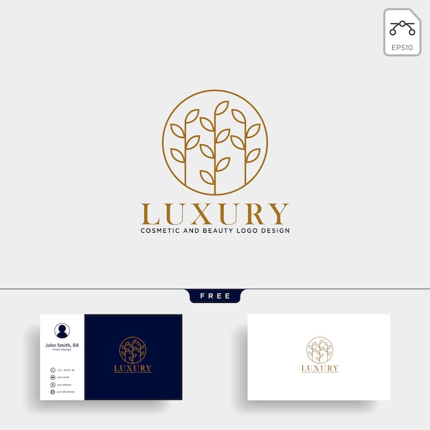 Download Free Beauty Cosmetic Line Logo Icon Premium Vector Use our free logo maker to create a logo and build your brand. Put your logo on business cards, promotional products, or your website for brand visibility.