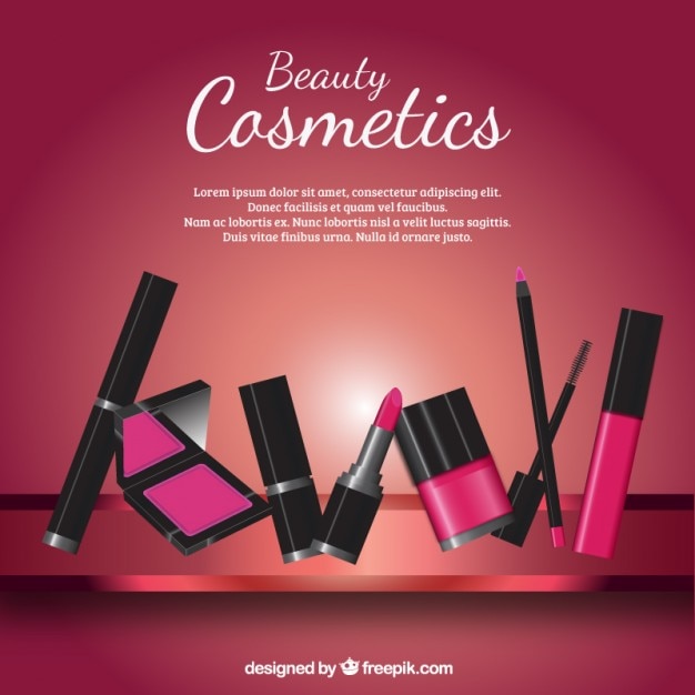 Beauty cosmetics Vector | Free Download