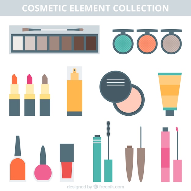 Beauty equipment collection in flat
design