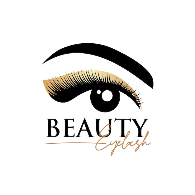 Premium Vector | Beauty eyelash extension logo design template