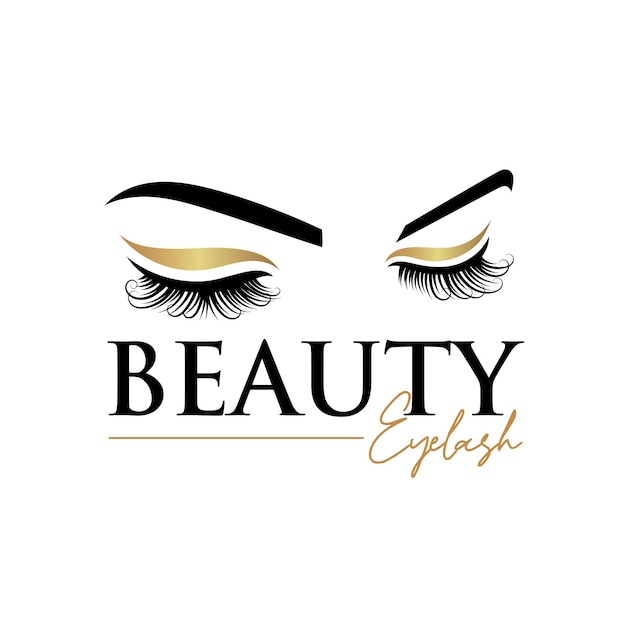 Premium Vector | Beauty eyelash extension logo design template