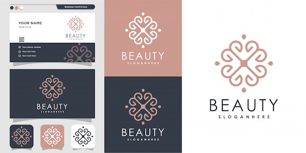 Download Free Beauty Line Art Minimalist Logo And Business Card Design Template Use our free logo maker to create a logo and build your brand. Put your logo on business cards, promotional products, or your website for brand visibility.