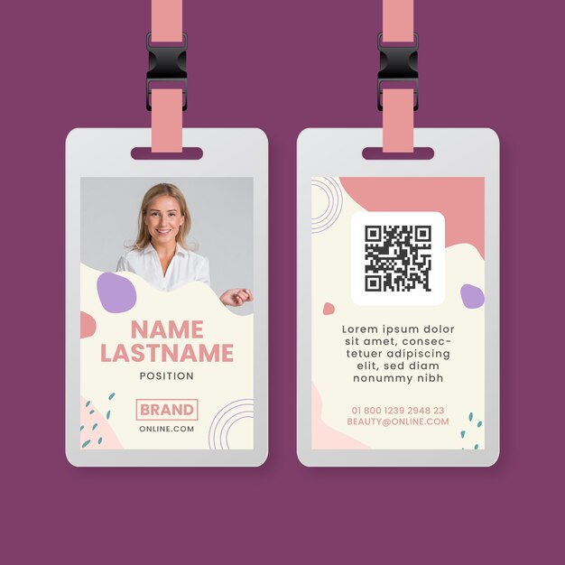 Free Vector | Beauty saloon id card template