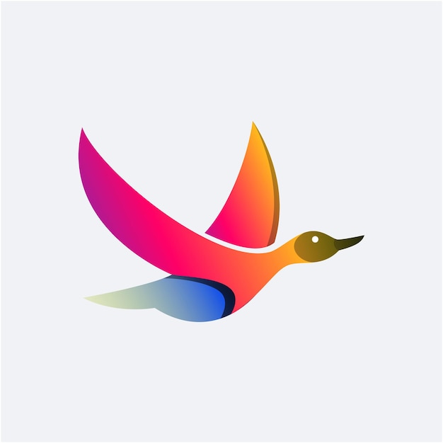 Premium Vector | Beauty swan fly logo design