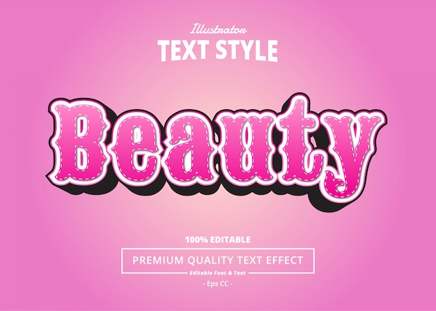 Premium Vector | Beauty text effect