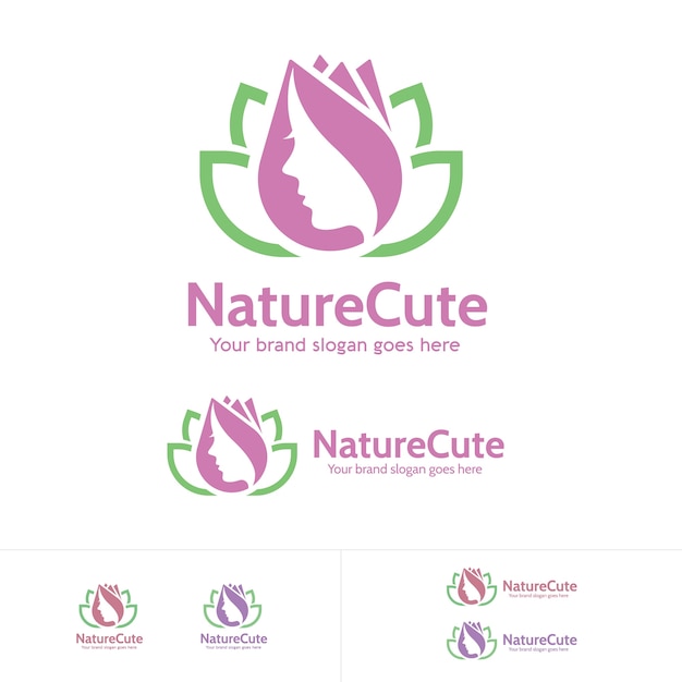 Download Free Beauty Woman Flower And Leaf Logo Premium Vector Use our free logo maker to create a logo and build your brand. Put your logo on business cards, promotional products, or your website for brand visibility.
