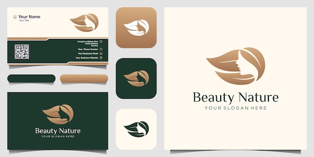 Premium Vector Beauty Women Natural Logo Designs Template Woman Face