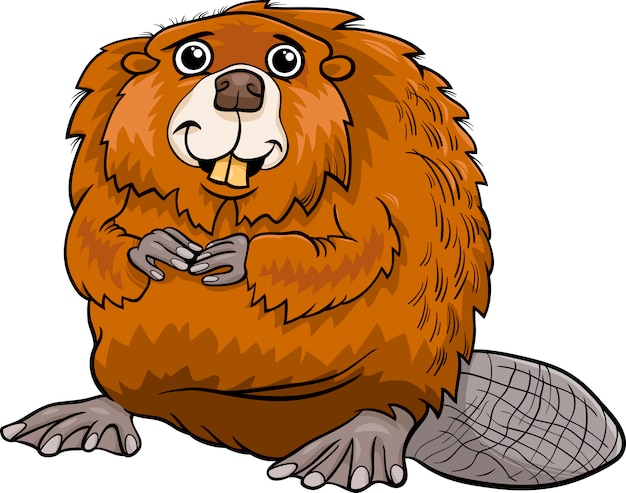 Premium Vector | Beaver animal cartoon illustration