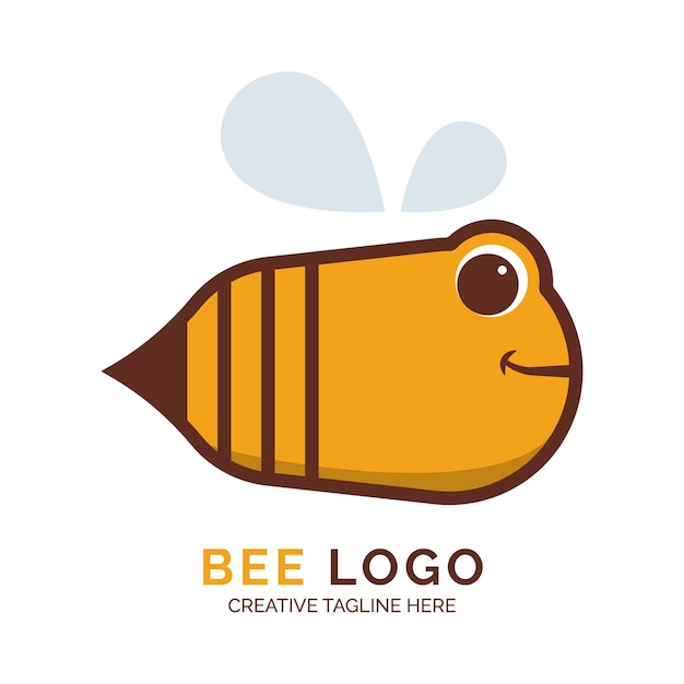 Premium Vector | Bee cartoon logo