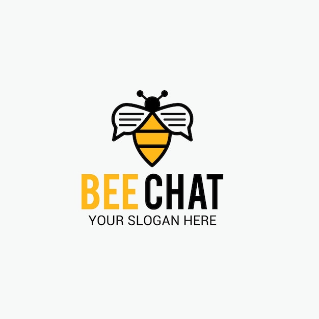 Download Free Bee Chat Logo Premium Vector Use our free logo maker to create a logo and build your brand. Put your logo on business cards, promotional products, or your website for brand visibility.
