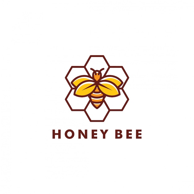 Bee logo design Vector | Premium Download