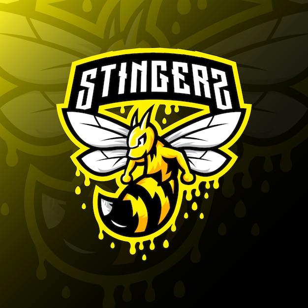 Download Free Bee Mascot Logo Esport Gaming Illustration Premium Vector Use our free logo maker to create a logo and build your brand. Put your logo on business cards, promotional products, or your website for brand visibility.