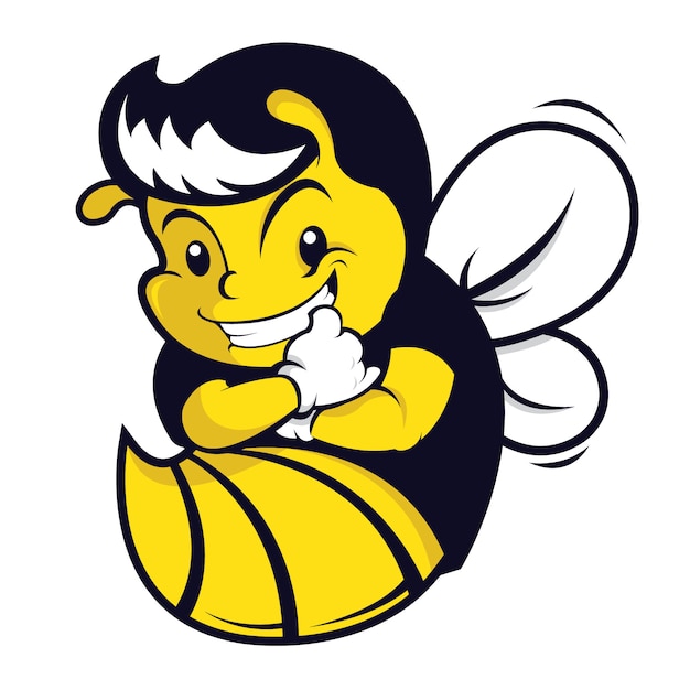 Premium Vector | Bee mascot logo