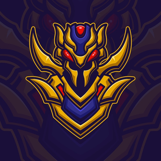 Premium Vector | Bee robot monster esport logo gaming