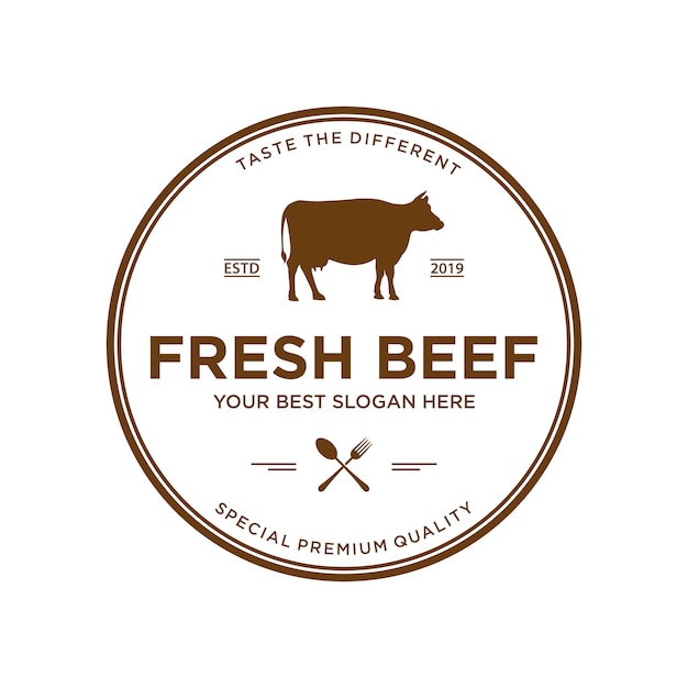 Download Free Beef Logo Design Inspiration With Badges And Vintage Style Use our free logo maker to create a logo and build your brand. Put your logo on business cards, promotional products, or your website for brand visibility.