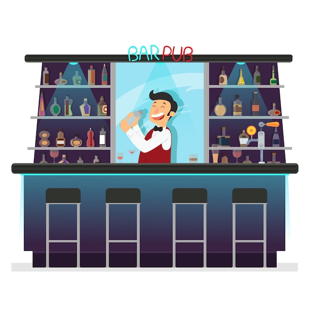 Premium Vector | Beer bar - restaurant.