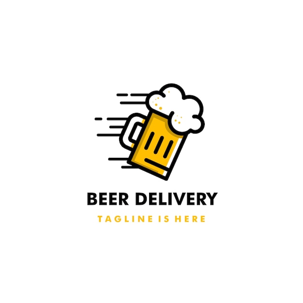 delivery beer icon vector premium