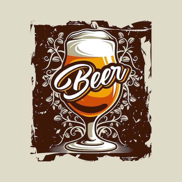 Beer glass vector | Premium Vector