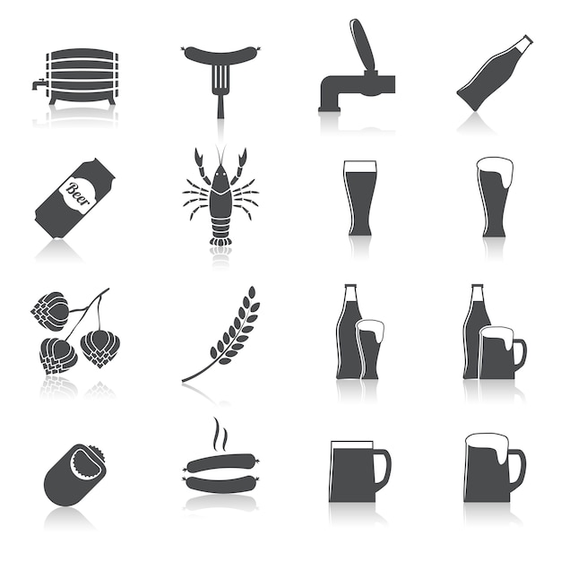 Beer icons Free Vector