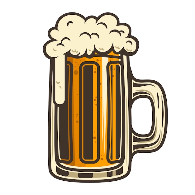 Download Premium Vector | Beer mug on white background. element for ...