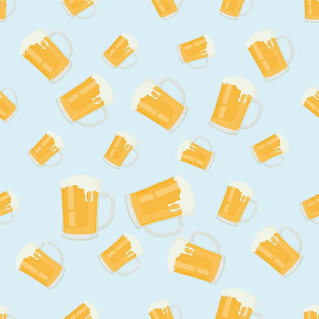 Beer pattern background Vector | Premium Download