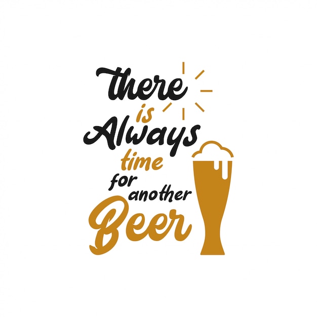 Premium Vector | Beer quote lettering typography