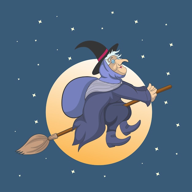 Premium Vector | Befana cartoon. vector illustration with simple ...