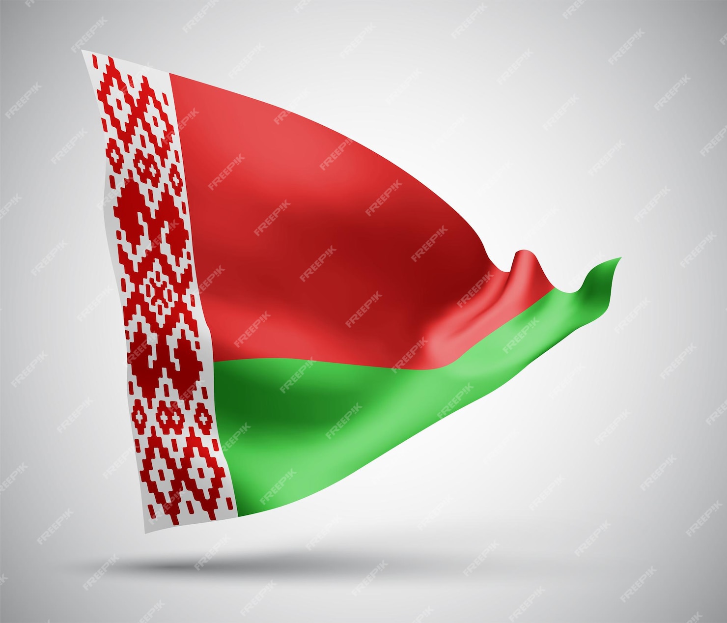 Premium Vector | Belarus, vector 3d flag isolated on white background