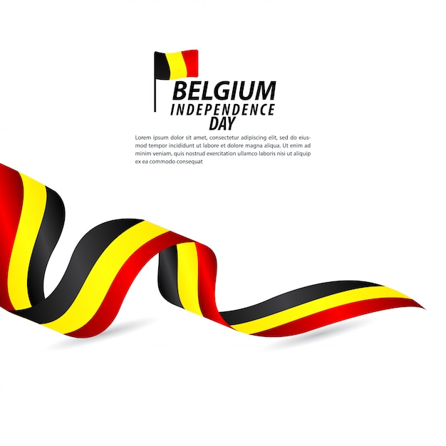 ベルギー独立記念日のお祝いベクトルテンプレートデザインイラスト プレミアムベクター