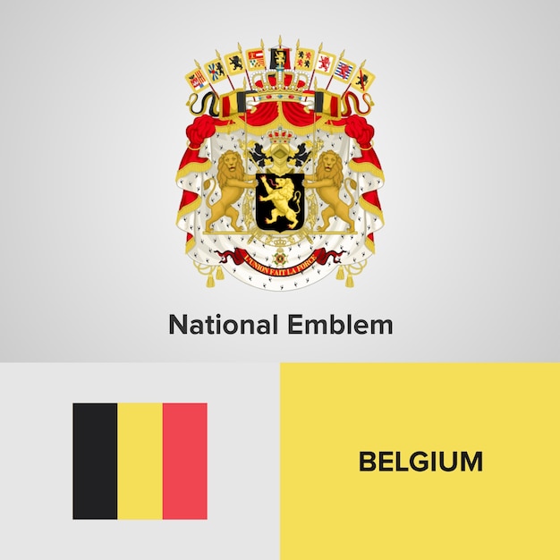 Download Free Belgium Map Flag And National Emblem Premium Vector Use our free logo maker to create a logo and build your brand. Put your logo on business cards, promotional products, or your website for brand visibility.