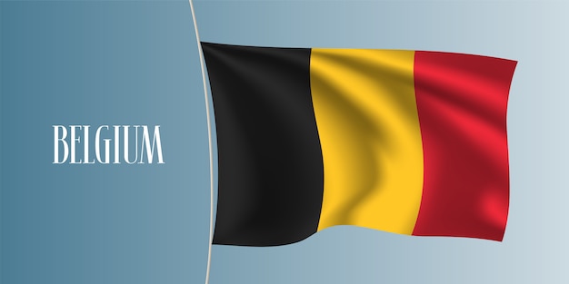 Download Belgium waving flag illustration | Premium Vector