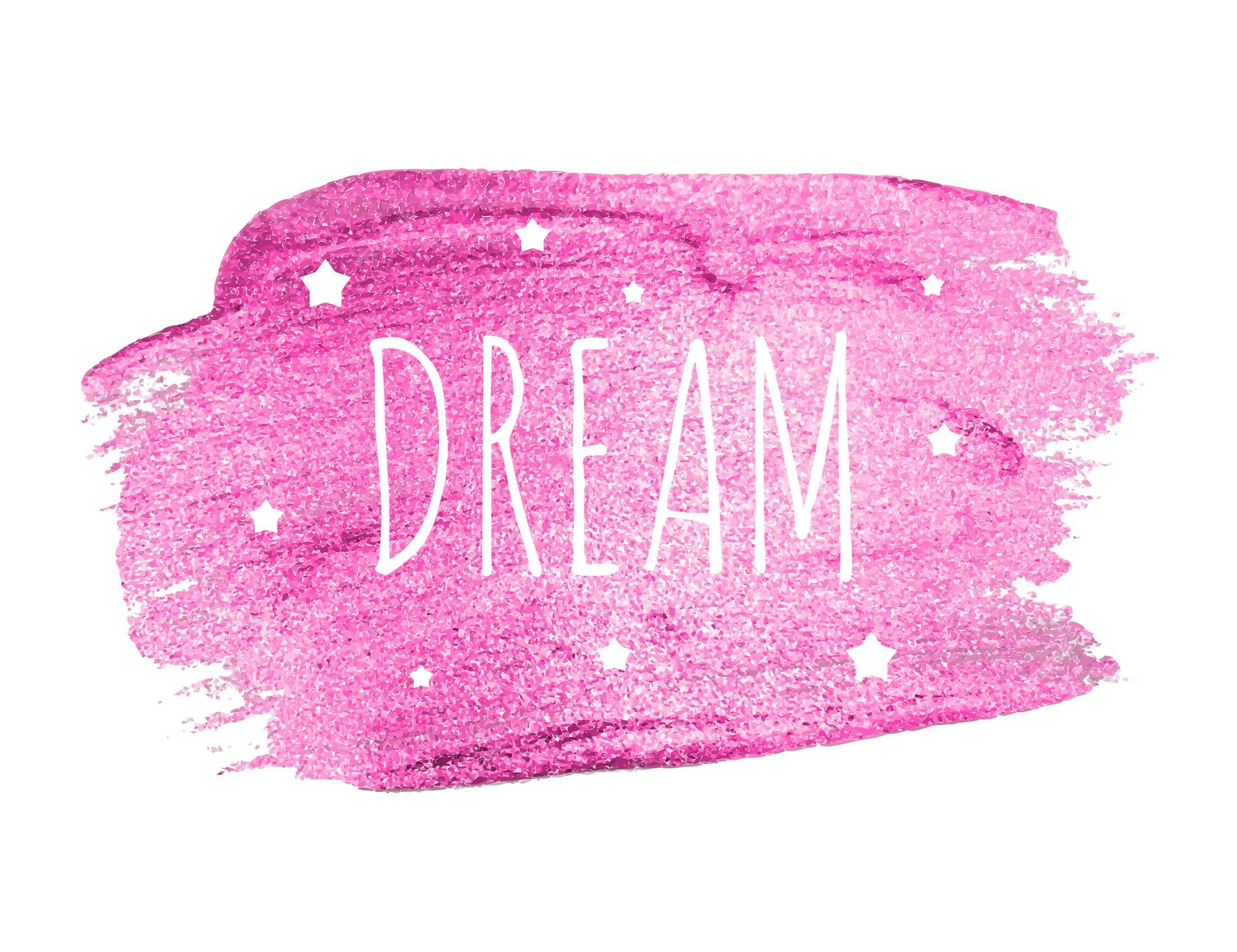 premium-vector-believe-word-with-stars-on-pink-brush-paint-vector