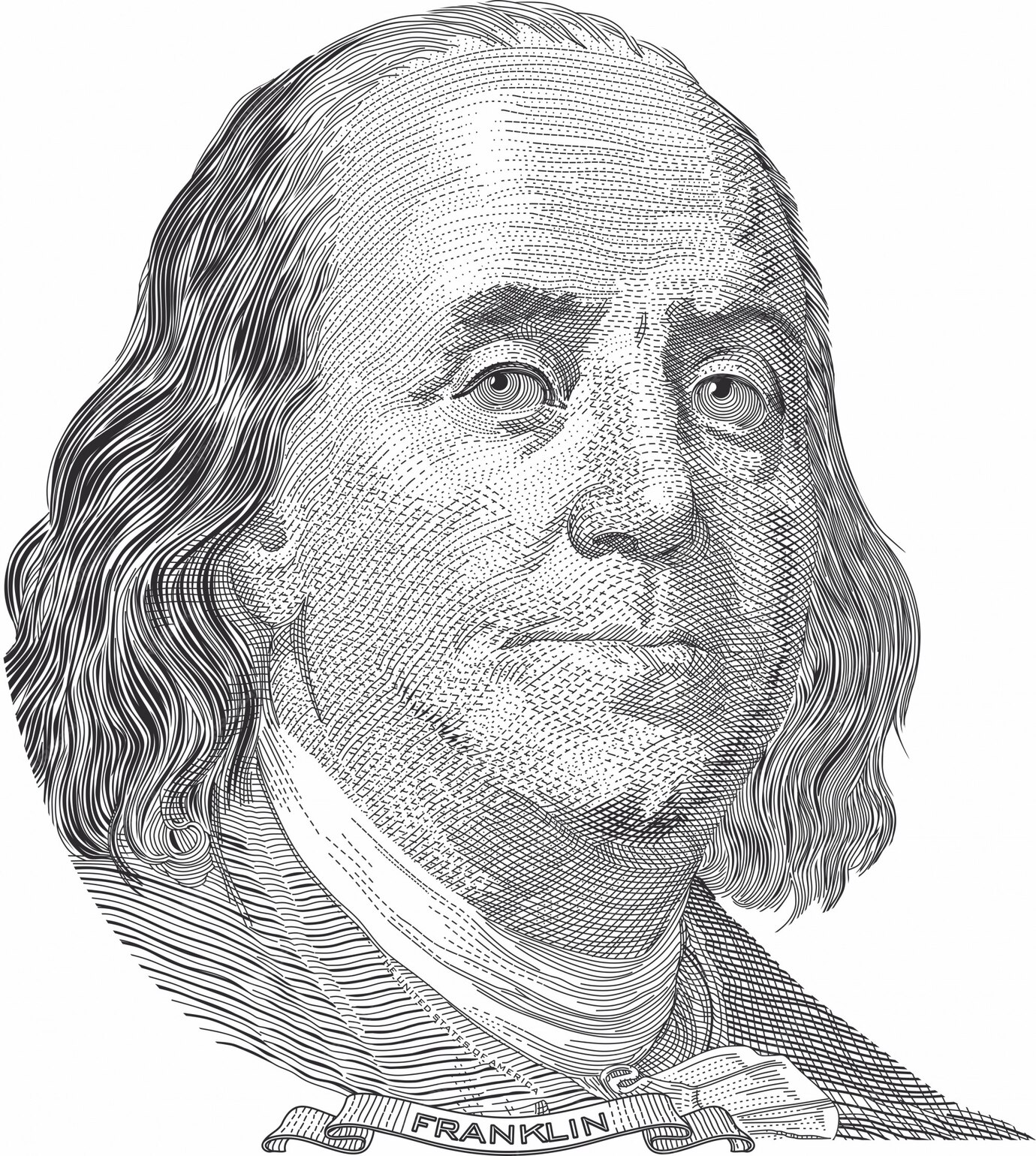 Premium Vector | Benjamin franklin portrait