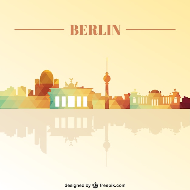 Free Vector Berlin Landmarks Skyline