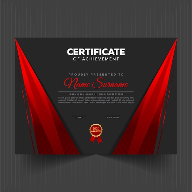 Premium Vector | The best certificate