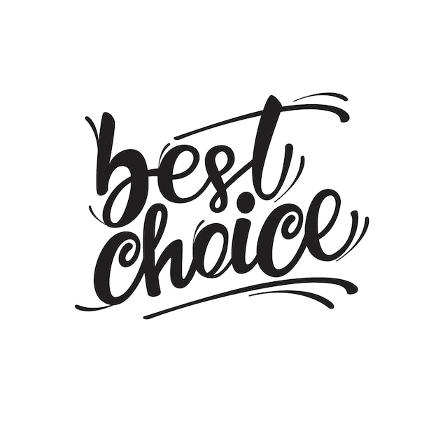 Premium Vector | Best choice lettering design