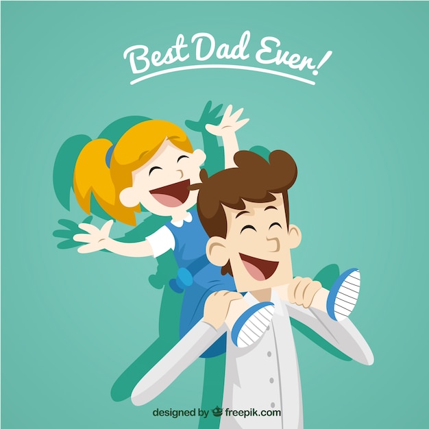 Download Best dad ever! | Free Vector