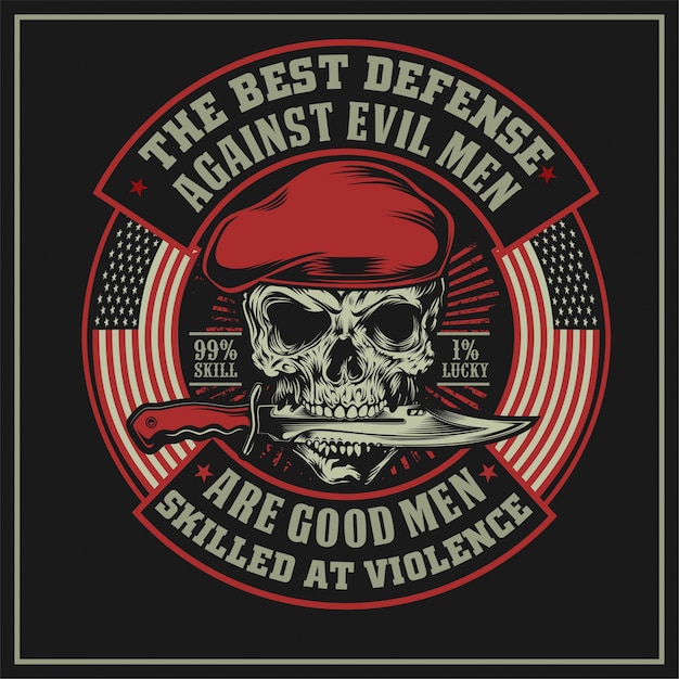 Premium Vector | The best defense against evil men