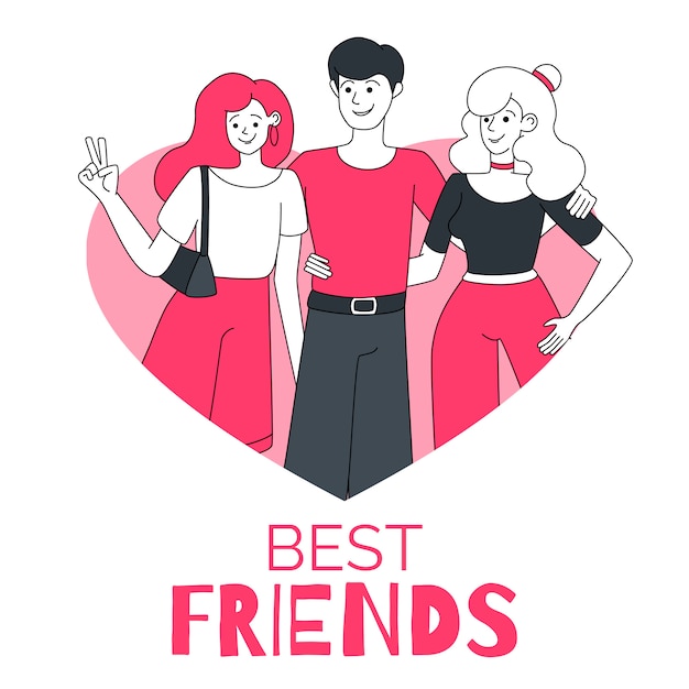 best friend illustration download