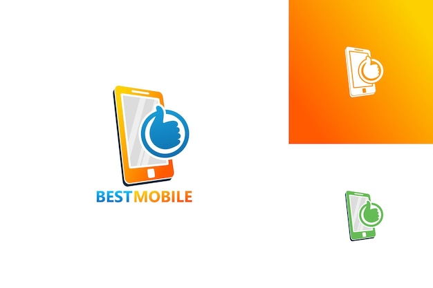 Premium Vector | Best mobile logo template design vector, emblem