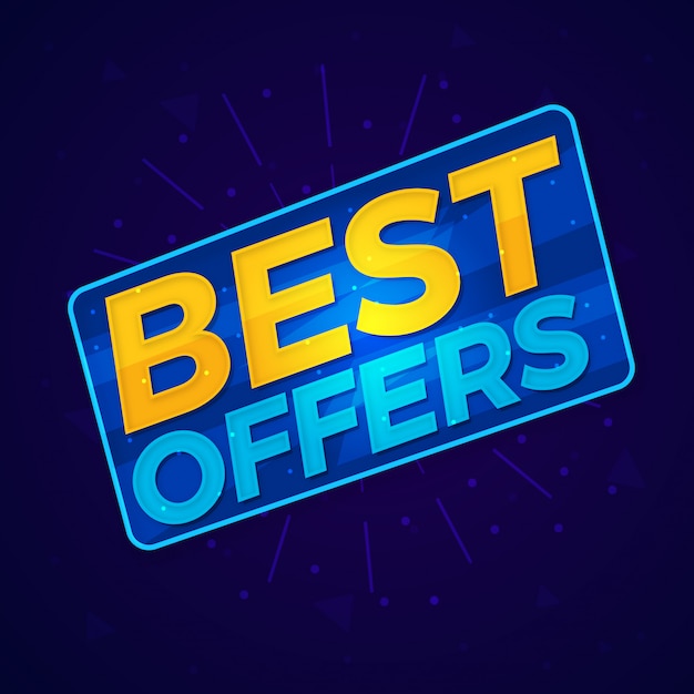 Premium Vector | Best Offers Shopping Sale Label