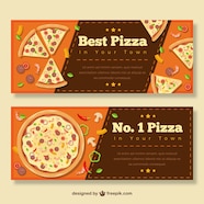 Free Vector Best Pizza Banners