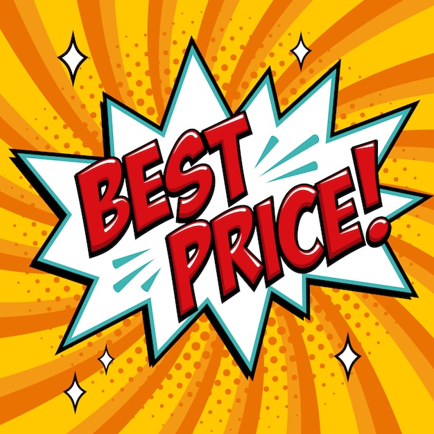 Download Premium Vector | Best price comic book style word. best ...