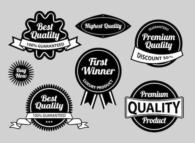 Premium Vector | Best quality label badges