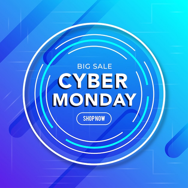 Premium Vector | Best sale cyber monday banner