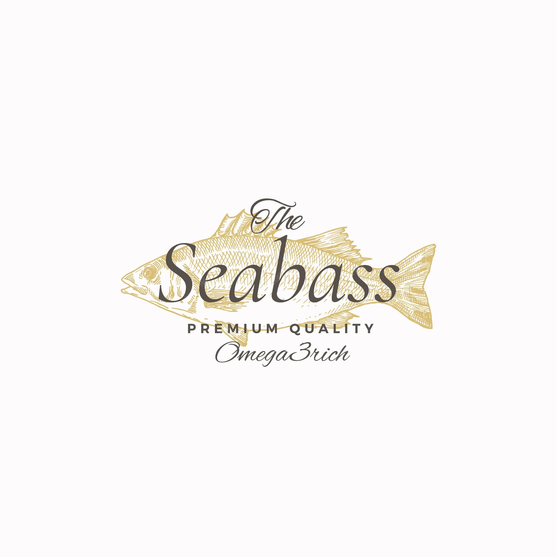 Premium Vector | The best sea bass abstract sign, symbol or logo template.