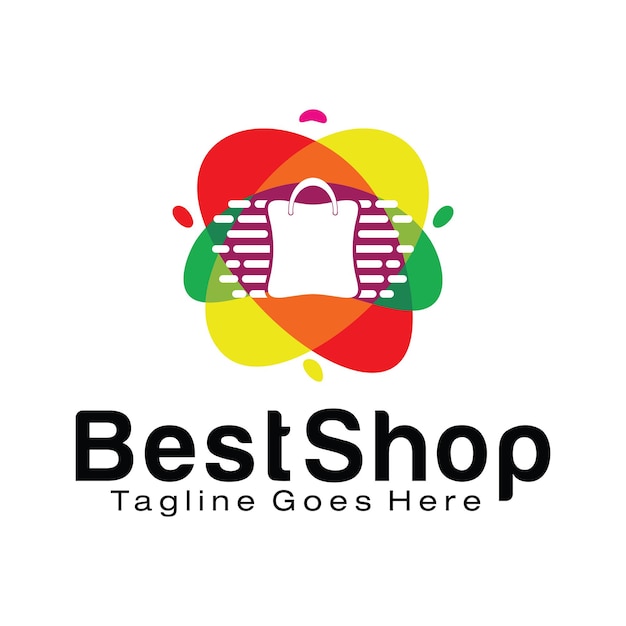 Premium Vector | Best shop logo design template