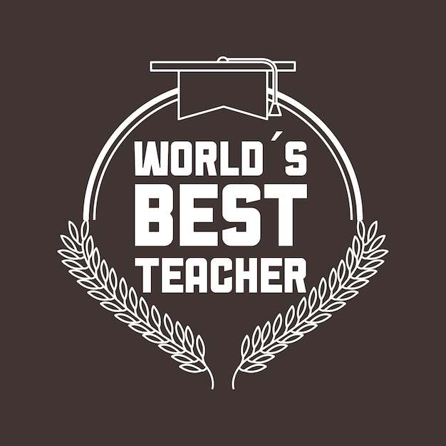 Premium Vector | Best teacher design