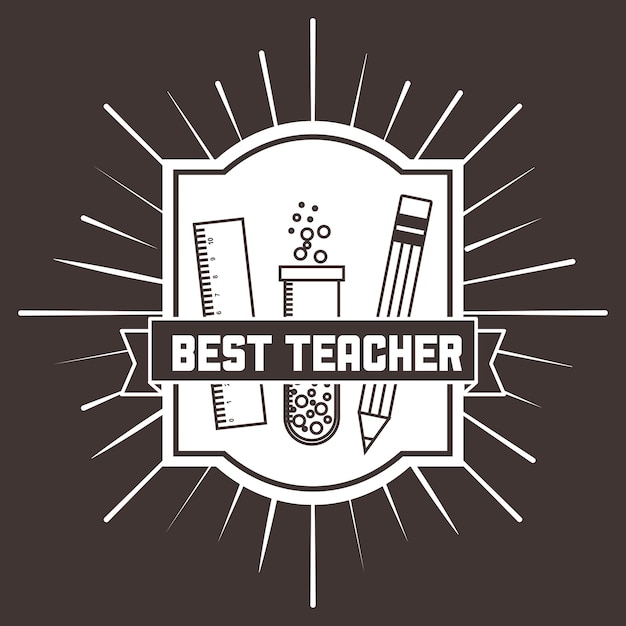 Download Best teacher design | Premium Vector